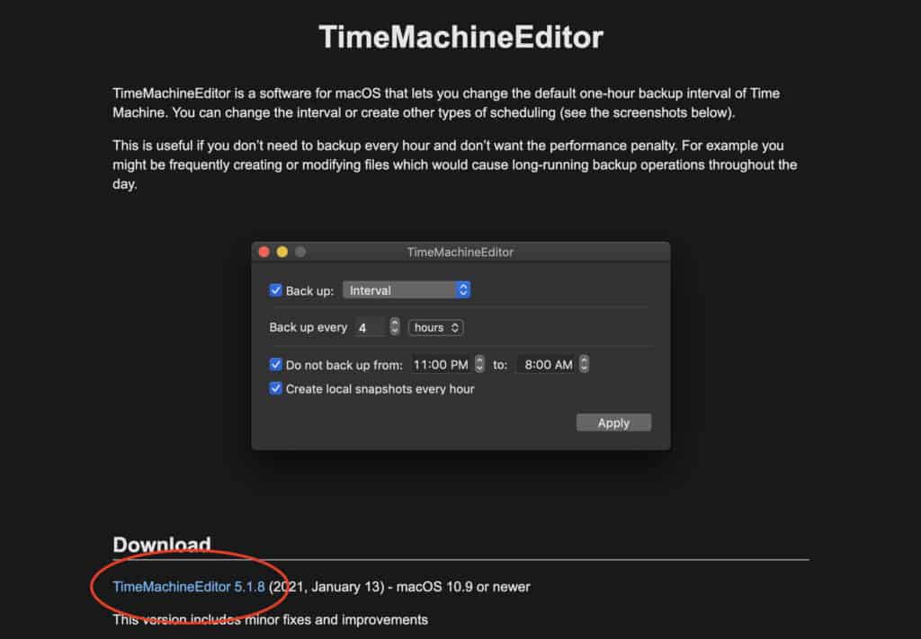 timemachine editor ダウンロードページ