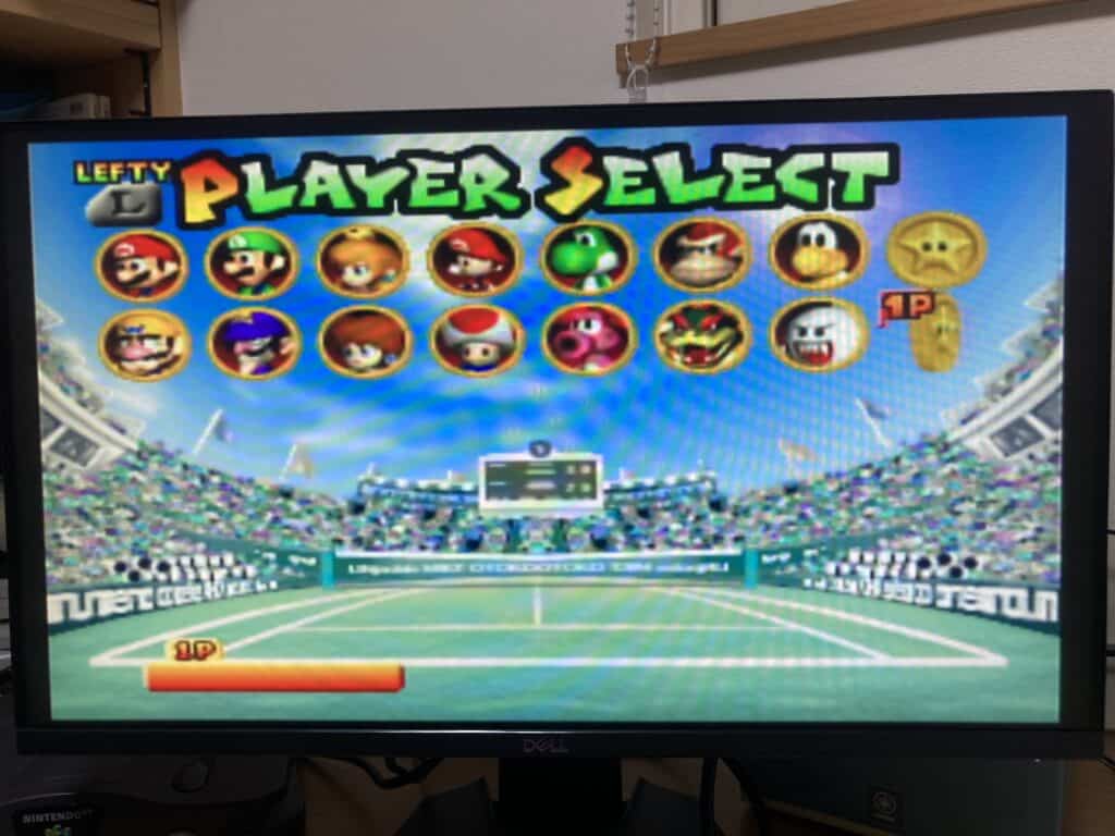 Nintendo64マリオテニス64キャラ選択画面